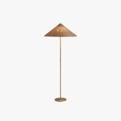 Muto Moderne Metall Stehlampe, Weiß/Holz, Schlafzimmer