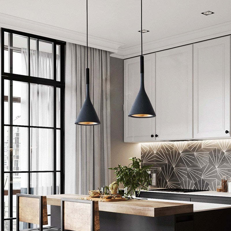 Morandi Modern LED Pendelleuchte Esszimmer Restaurant Metall