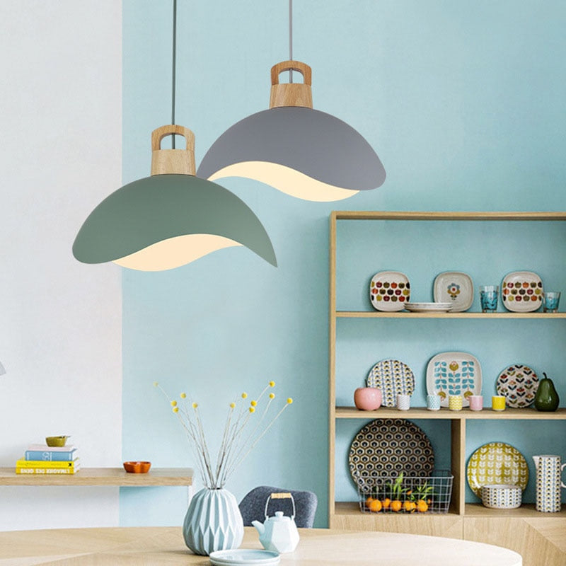 Morandi Design LED Pendelleuchte Schwarz Schlafzimmer/Esszimmer Metall