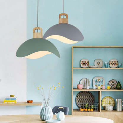 Morandi Design LED Pendelleuchte Schwarz Schlafzimmer/Esszimmer Metall