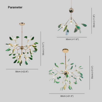 Nordic LED Achat Kreativer Bunter Kronleuchter