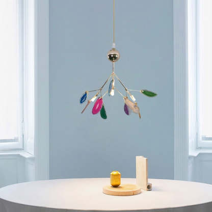 Nordic LED Achat Kreativer Bunter Kronleuchter