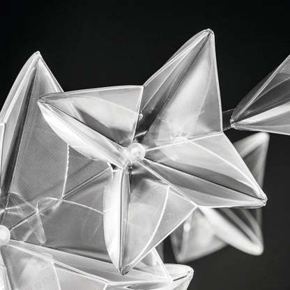 Olivia Luxury Star Acryl Pendelleuchte, Wohnzimmer, Silber