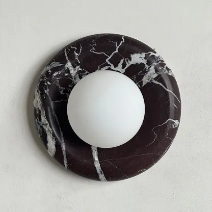 Elif Modern Round Marble Wall Light Shades Bedroom Living Room
