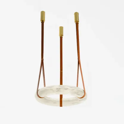 Hailie Vintage Unusual Resin Leather Pendant Light Living Dining Room