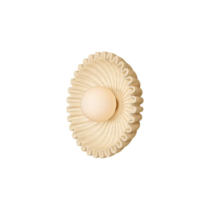 Elif Unusual Round Marble Glass Wall Lamp Indoor