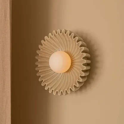 Elif Unusual Round Marble Glass Wall Lamp Indoor