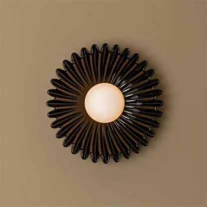 Elif Unusual Round Marble Glass Wall Lamp Bedroom  Dining Room