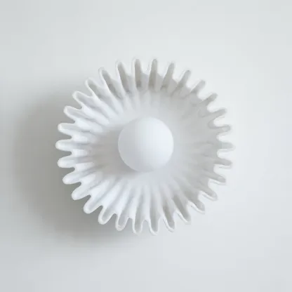 Elif Unusual Round Marble Glass Wall Lamp Bedroom  Dining Room