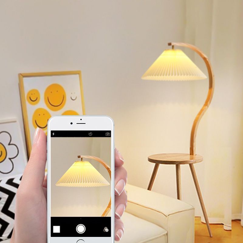 Ozawa Modern Plissierte Stehlampe, Acryl, Wohnzimmer/Schlafzimmer