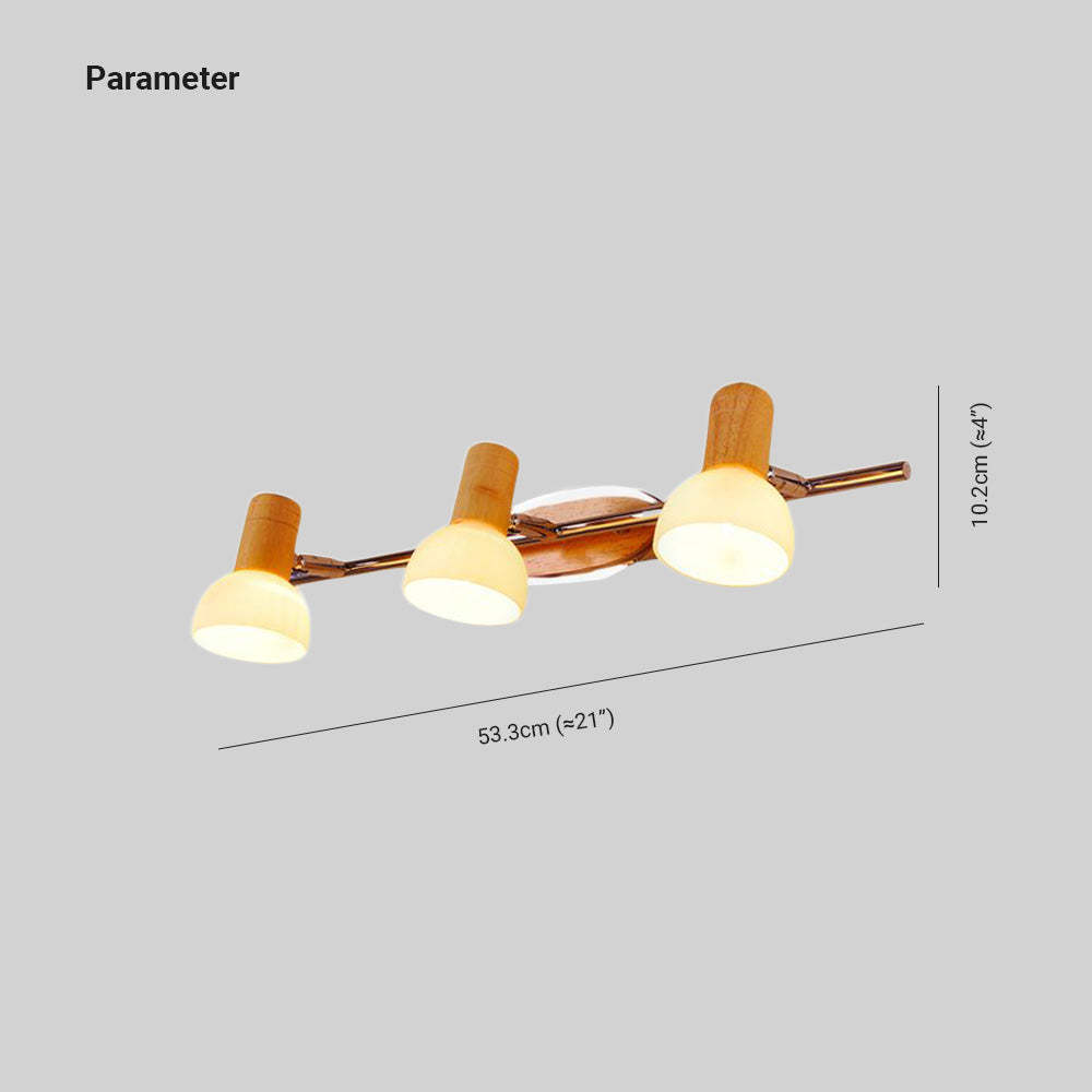 Ozawa Modern LED Wandleuchte Holz Wohn/Esszimmer Flur Innen Holz 3-Flammig