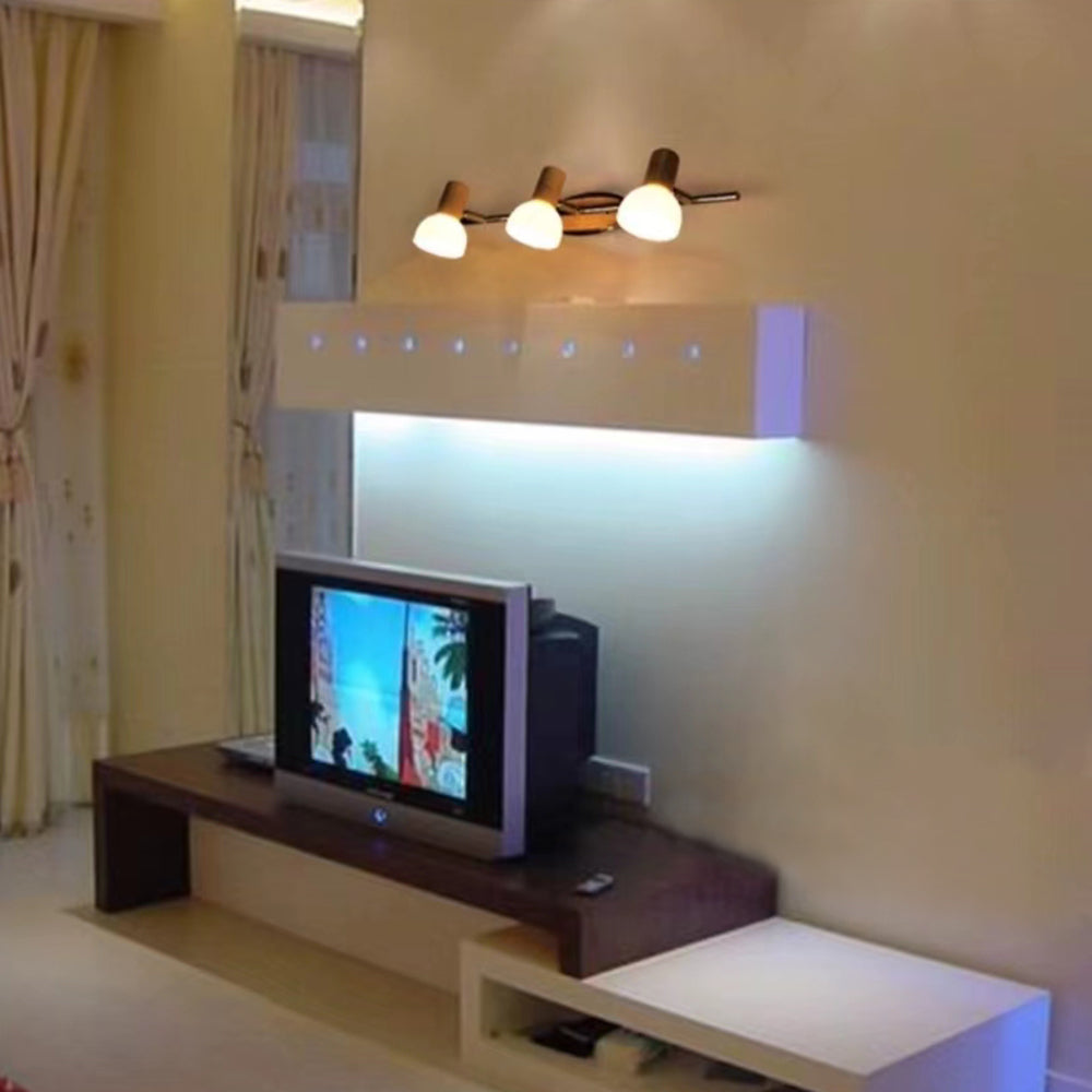 Ozawa Modern LED Wandleuchte Holz Wohn/Esszimmer Flur Innen Holz 3-Flammig