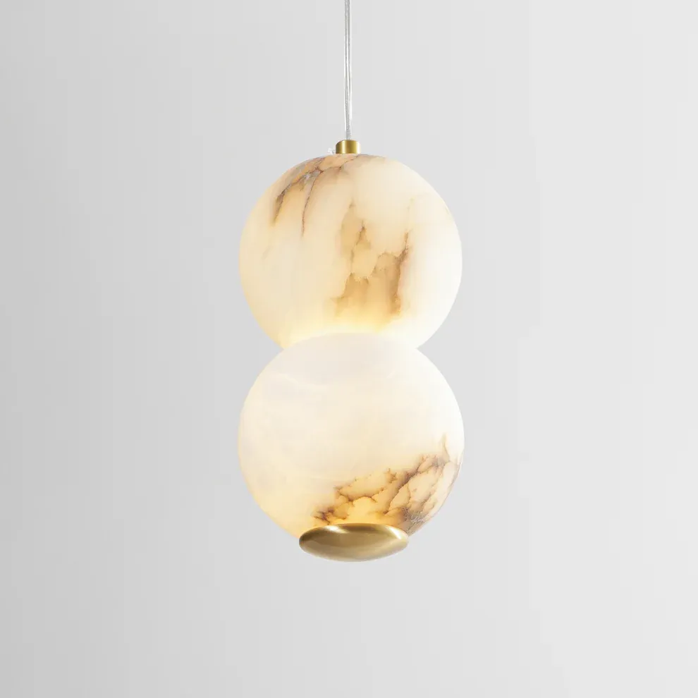 Jade Modern Rund Metall Alabaster Pendelleuchte Licht Schirme Schlafzimmer