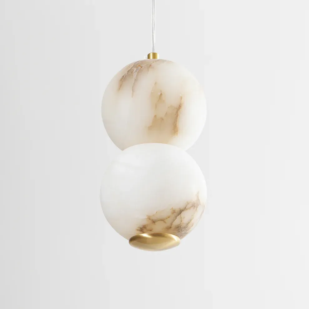 Jade Modern Rund Metall Alabaster Pendelleuchte Licht Schirme Schlafzimmer