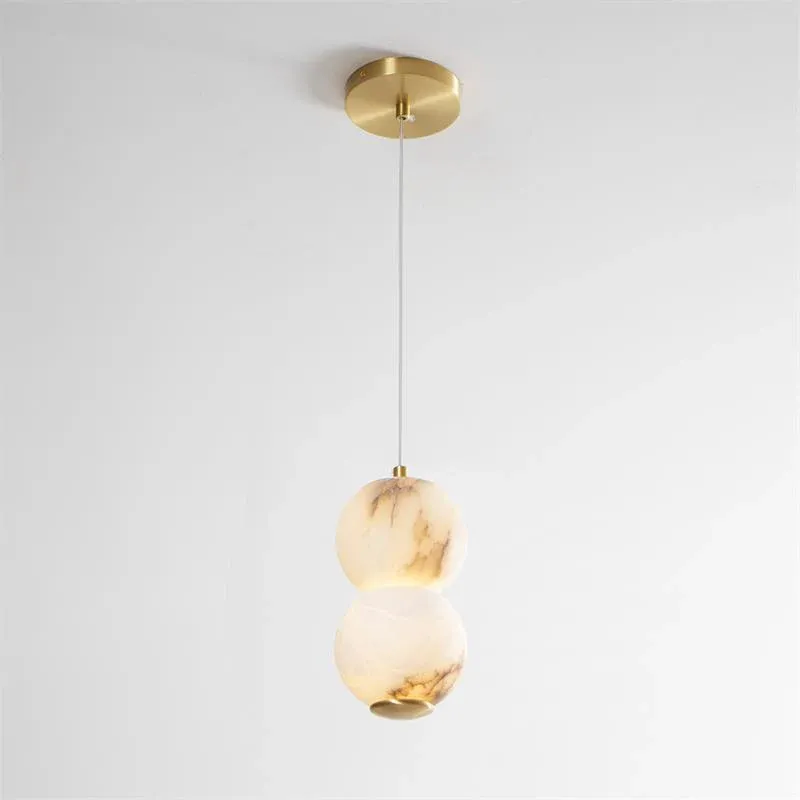 Jade Modern Rund Metall Alabaster Pendelleuchte Licht Schirme Schlafzimmer