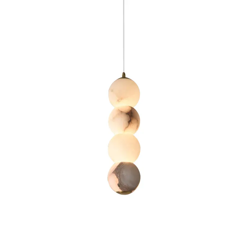 Jade Modern Rund Metall Alabaster Pendelleuchte Licht Schirme Schlafzimmer