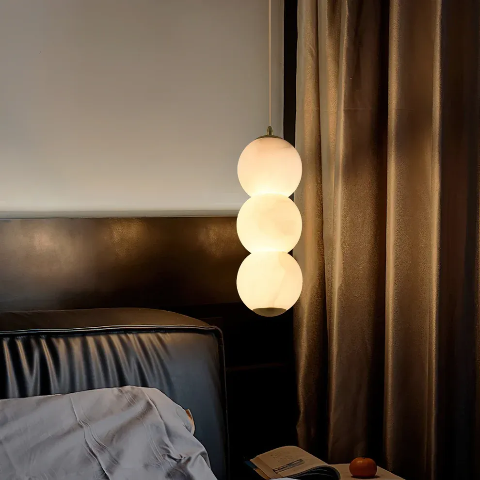 Valentina Modern Round Metal Rasin Pendant Light Shades Bedroom