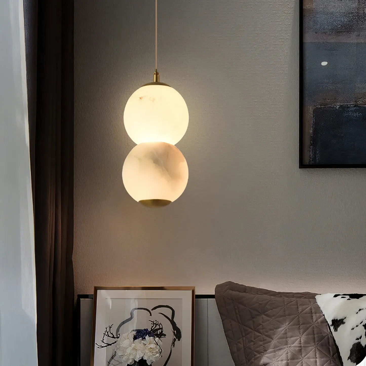 Valentina Modern Round Metal Rasin Pendant Light Shades Bedroom