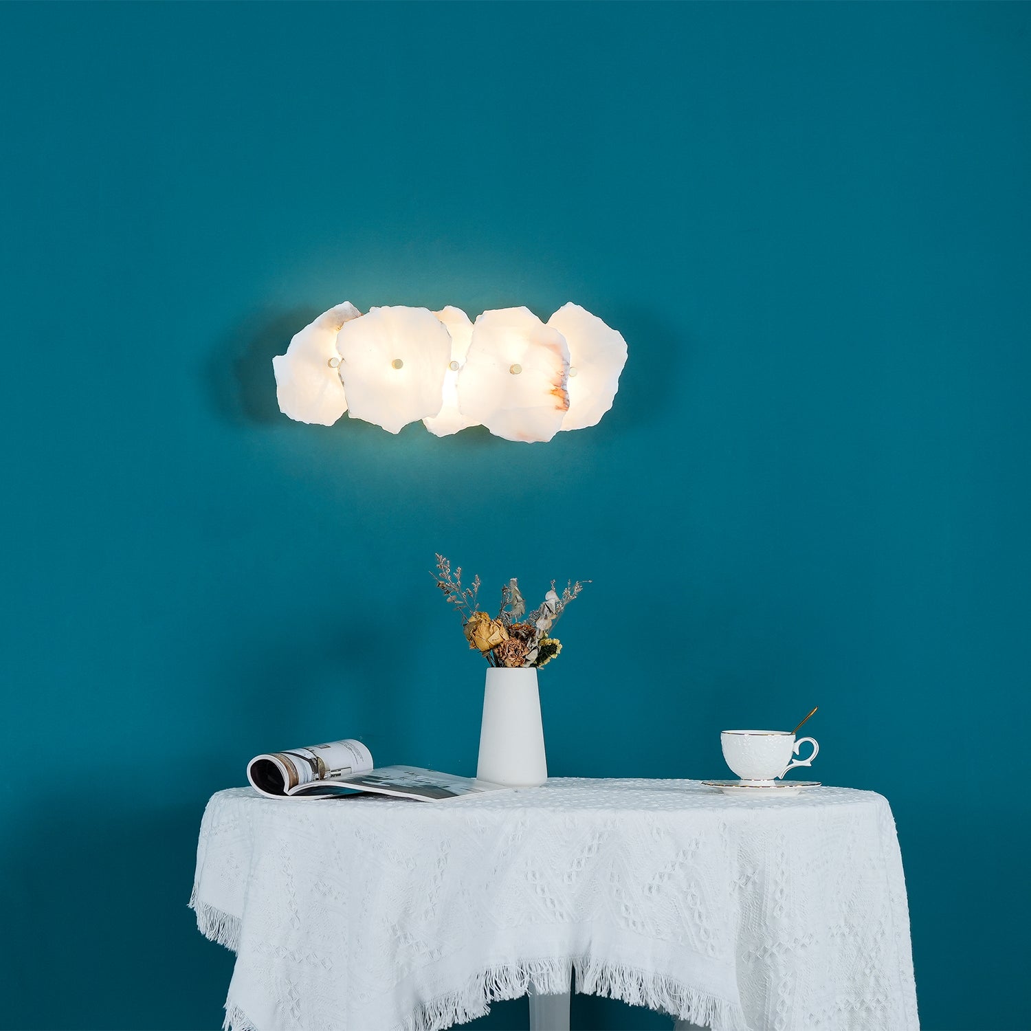 Alaeila Blumenbukett Alabaster Wandleuchte-Las Sola