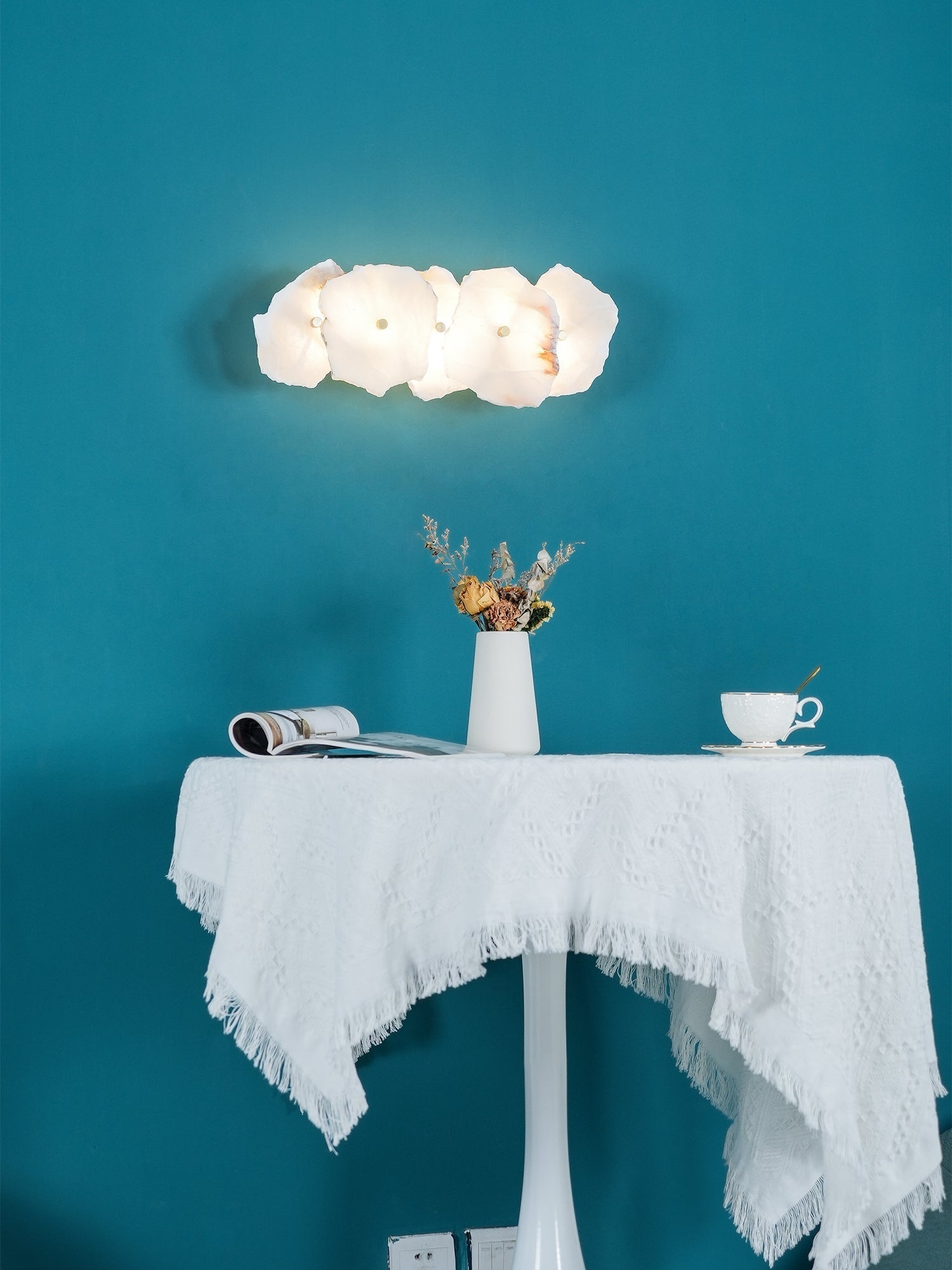 Alaeila Blumenbukett Alabaster Wandleuchte-Las Sola