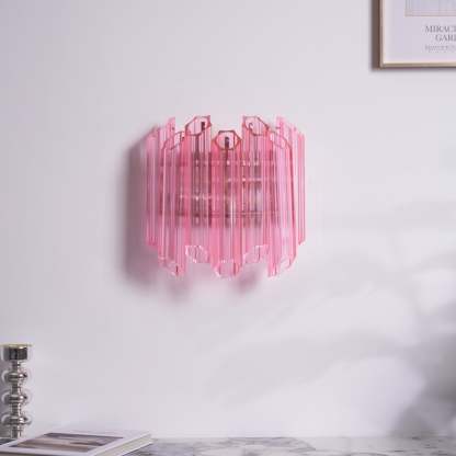 Aurora Wandleuchte Rosa Murano Glasröhre-Las Sola