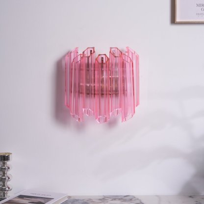 Aurora Wandleuchte Rosa Murano Glasröhre-Las Sola