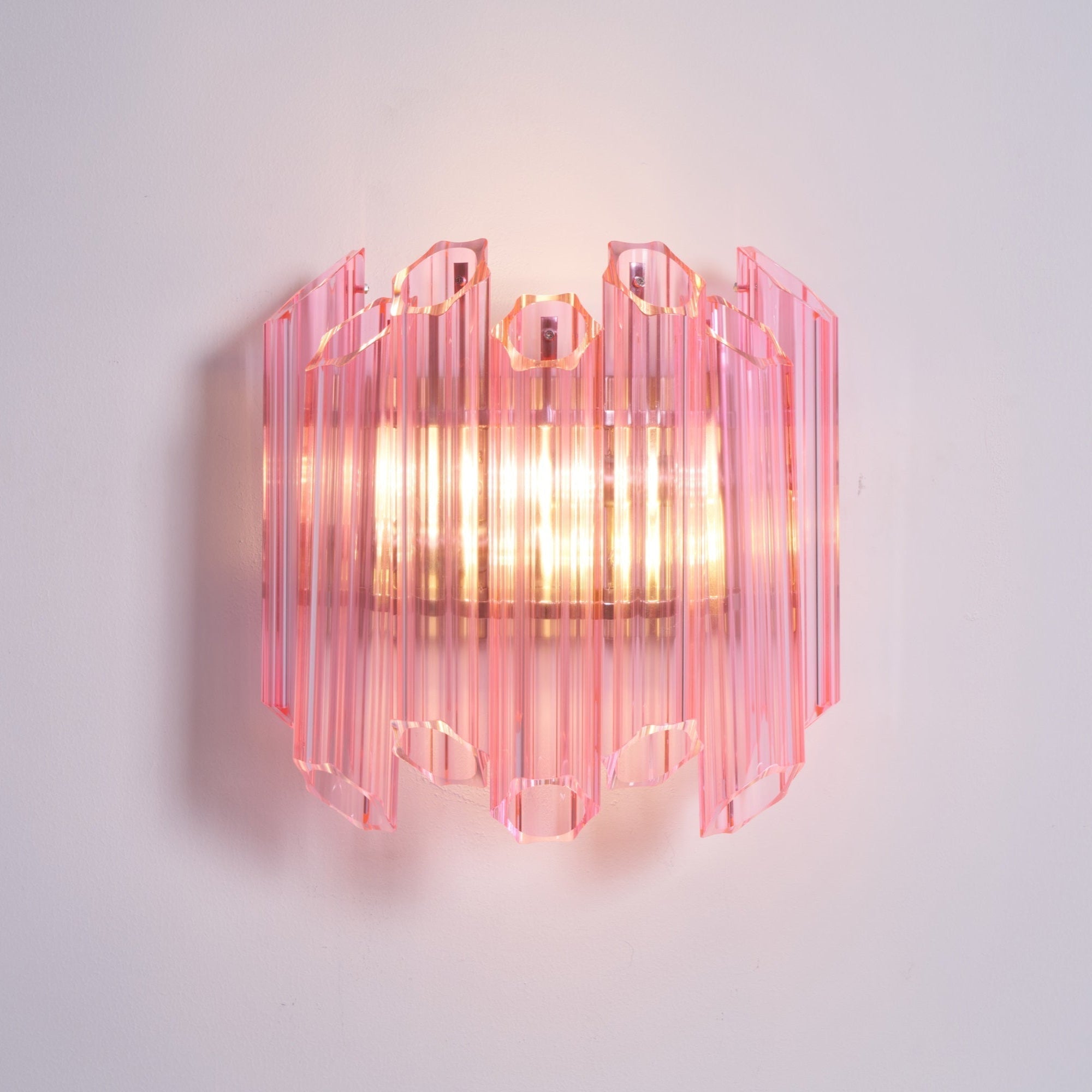Aurora Wandleuchte Rosa Murano Glasröhre-Las Sola
