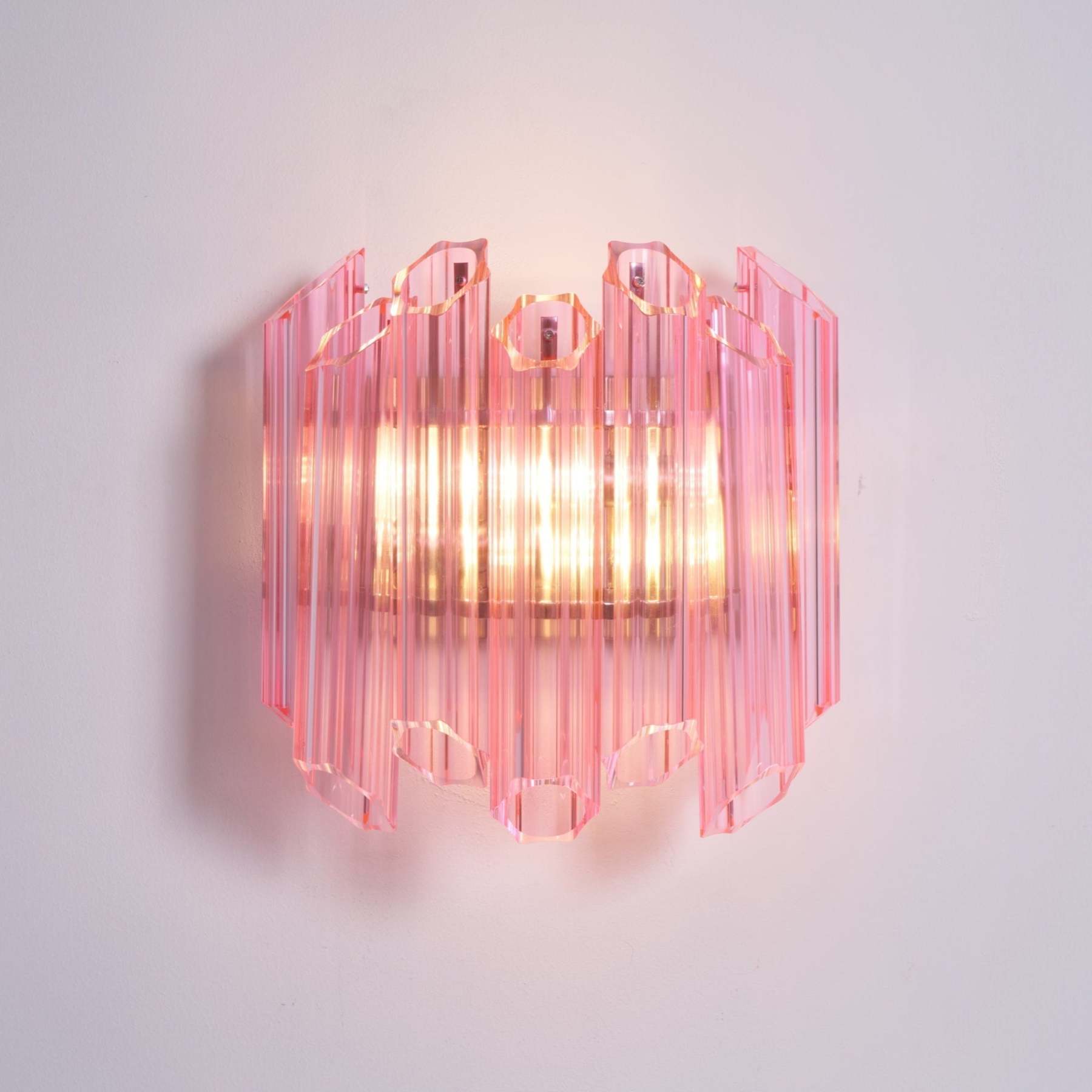 Aurora Wandleuchte Rosa Murano Glasröhre-Las Sola