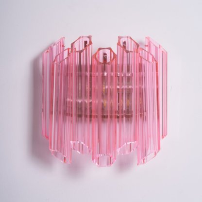 Aurora Wandleuchte Rosa Murano Glasröhre-Las Sola