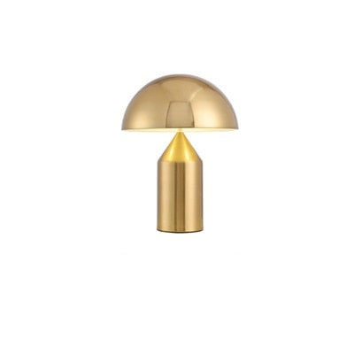 Salgado Tischleuchte Pilz Modern, Metall, Schwarz/Weiß/Gold, Esszimmer