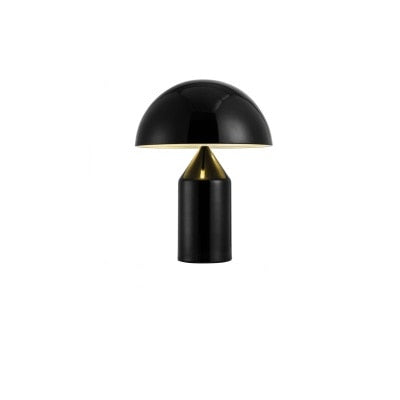 Salgado Tischleuchte Pilz Modern, Metall, Schwarz/Weiß/Gold, Esszimmer
