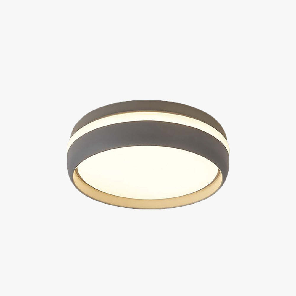 Quinn Modern Rund LED Deckenleuchte Schwarz/Weiß Schlaf/Wohnzimmer Flur Metall