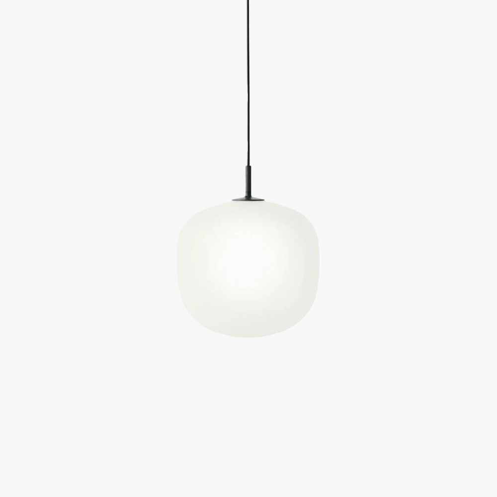 Hailie Modern Round Metal Glass Pendant Light Bedroom Dining Room