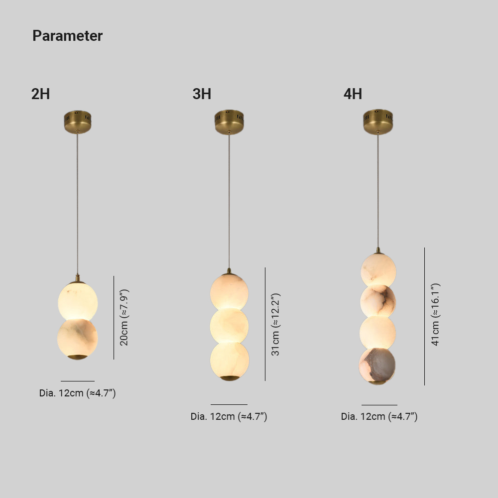 Valentina Modern Round Metal Resin Pendant Light Shades Bedroom