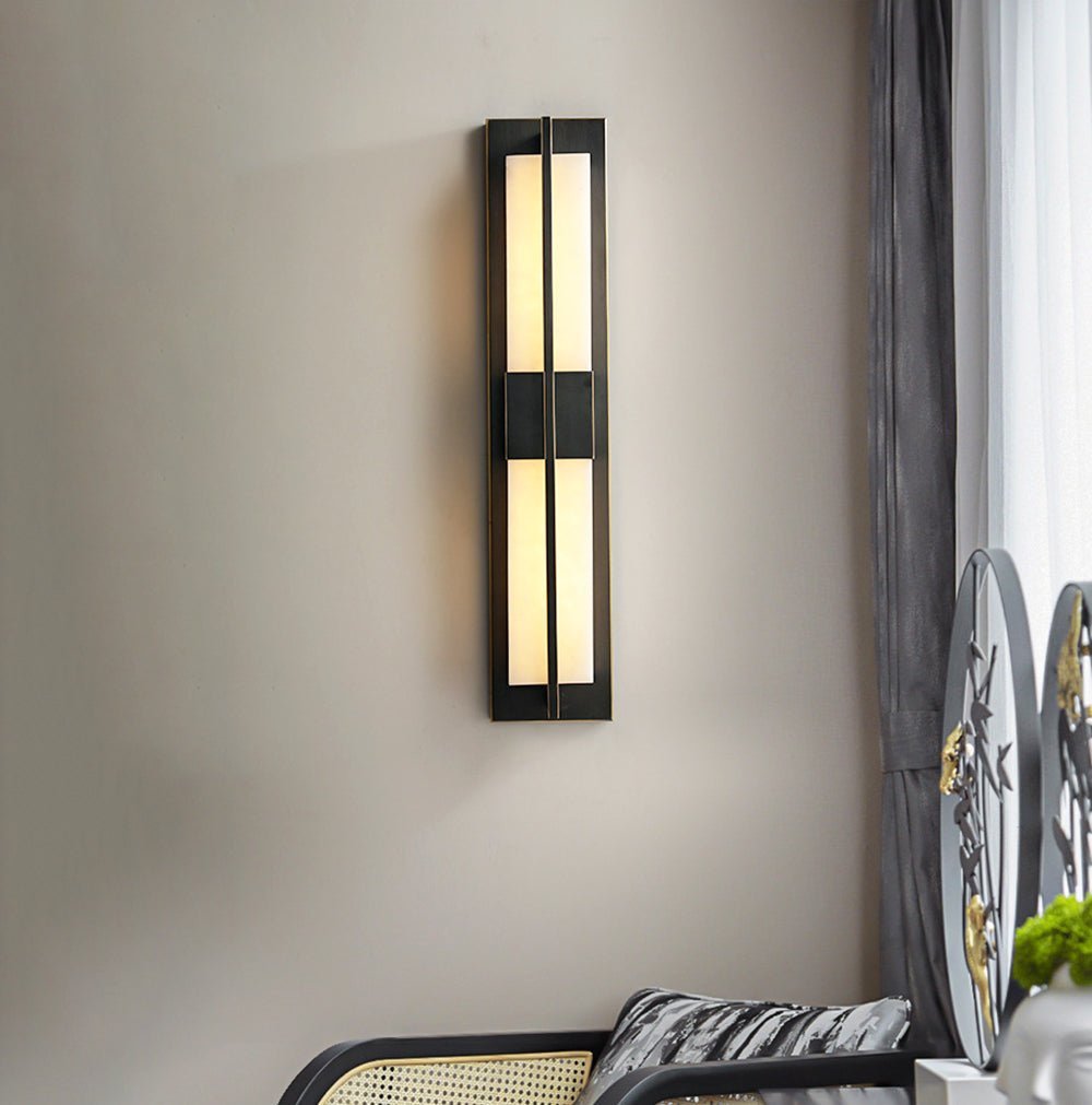 Caspian Alabaster Messing Wandleuchte-Las Sola