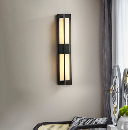 Caspian Alabaster Messing Wandleuchte-Las Sola