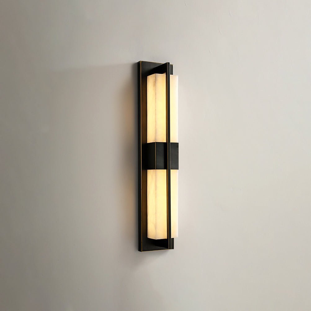 Caspian Alabaster Messing Wandleuchte-Las Sola