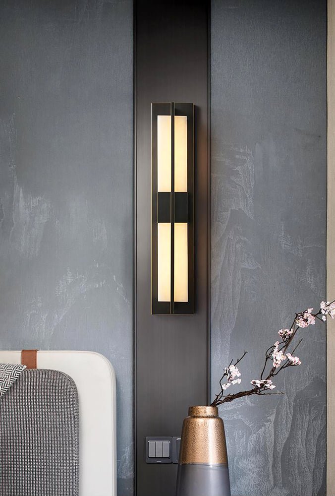 Caspian Alabaster Messing Wandleuchte-Las Sola
