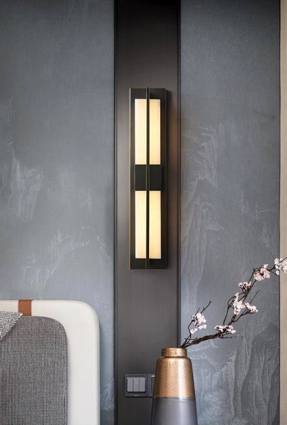 Caspian Alabaster Messing Wandleuchte-Las Sola