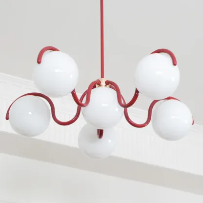 Valentina Jahrgang Metall GlasPendelleuchte Schlafzimmer Wohnzimmer