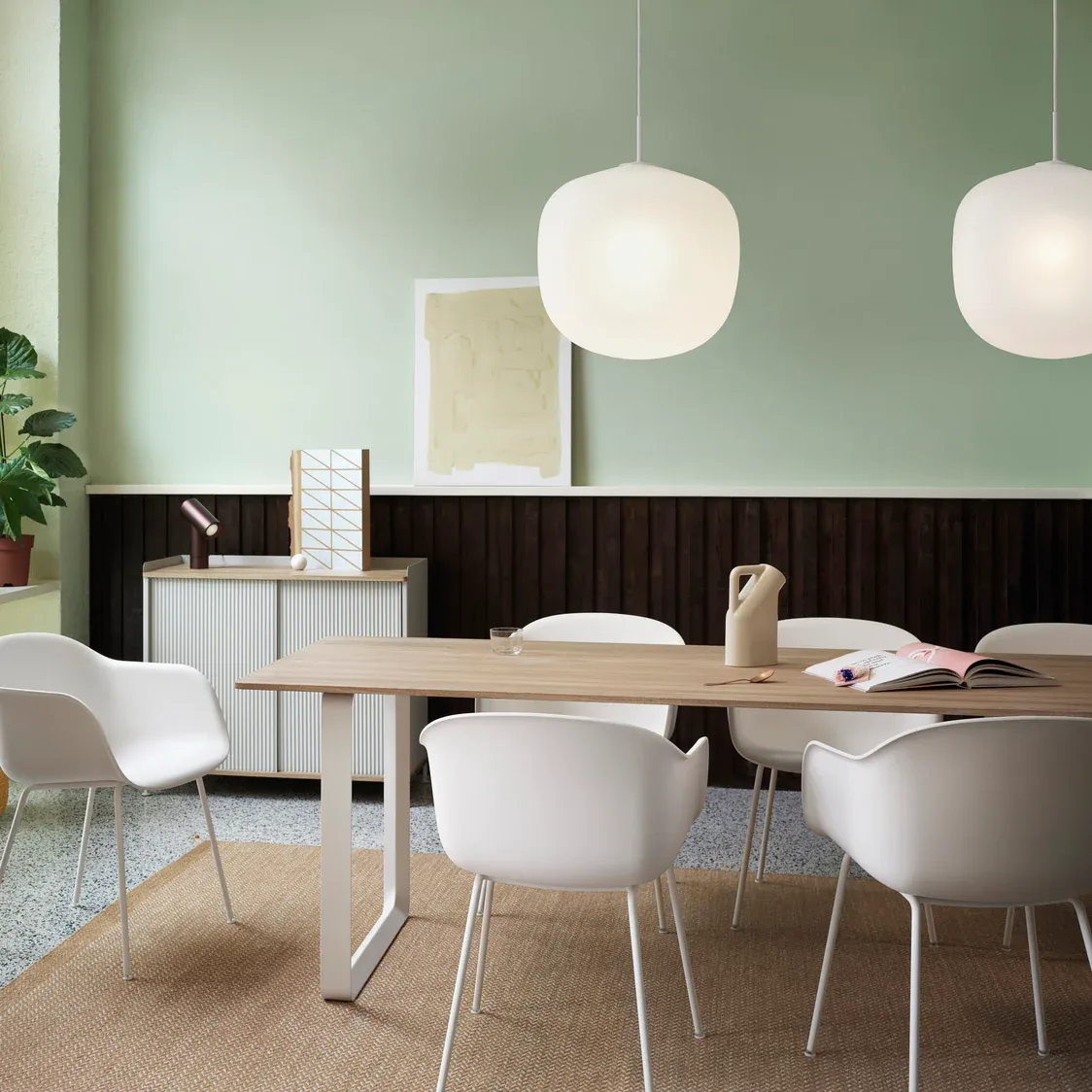 Hailie Modern Round Metal Glass Pendant Light Bedroom Dining Room