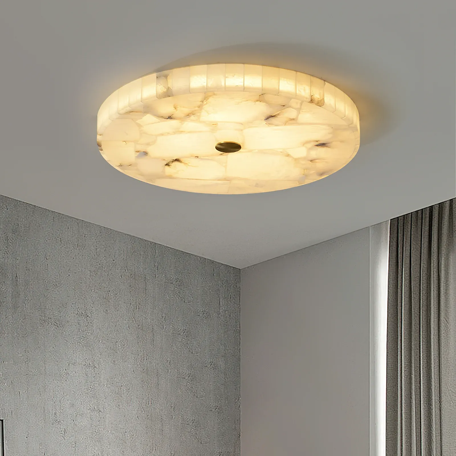 Byers Modern Minimalism LED Round Ceiling Lamp Metal Resin Bedroom Dining Room
