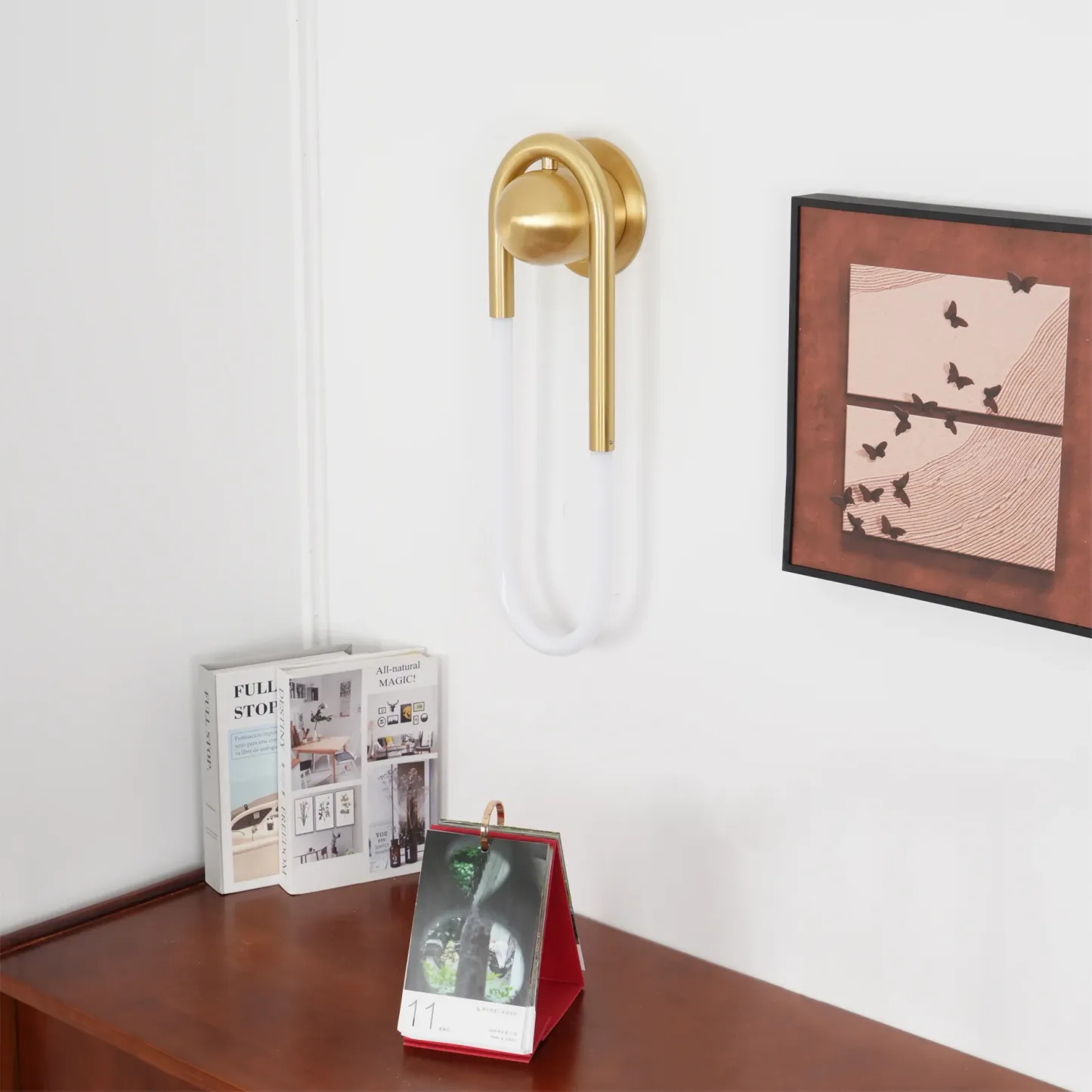 Meza Modern LED Metal Acrylic Wall Light Bedroom Living Room Hallway