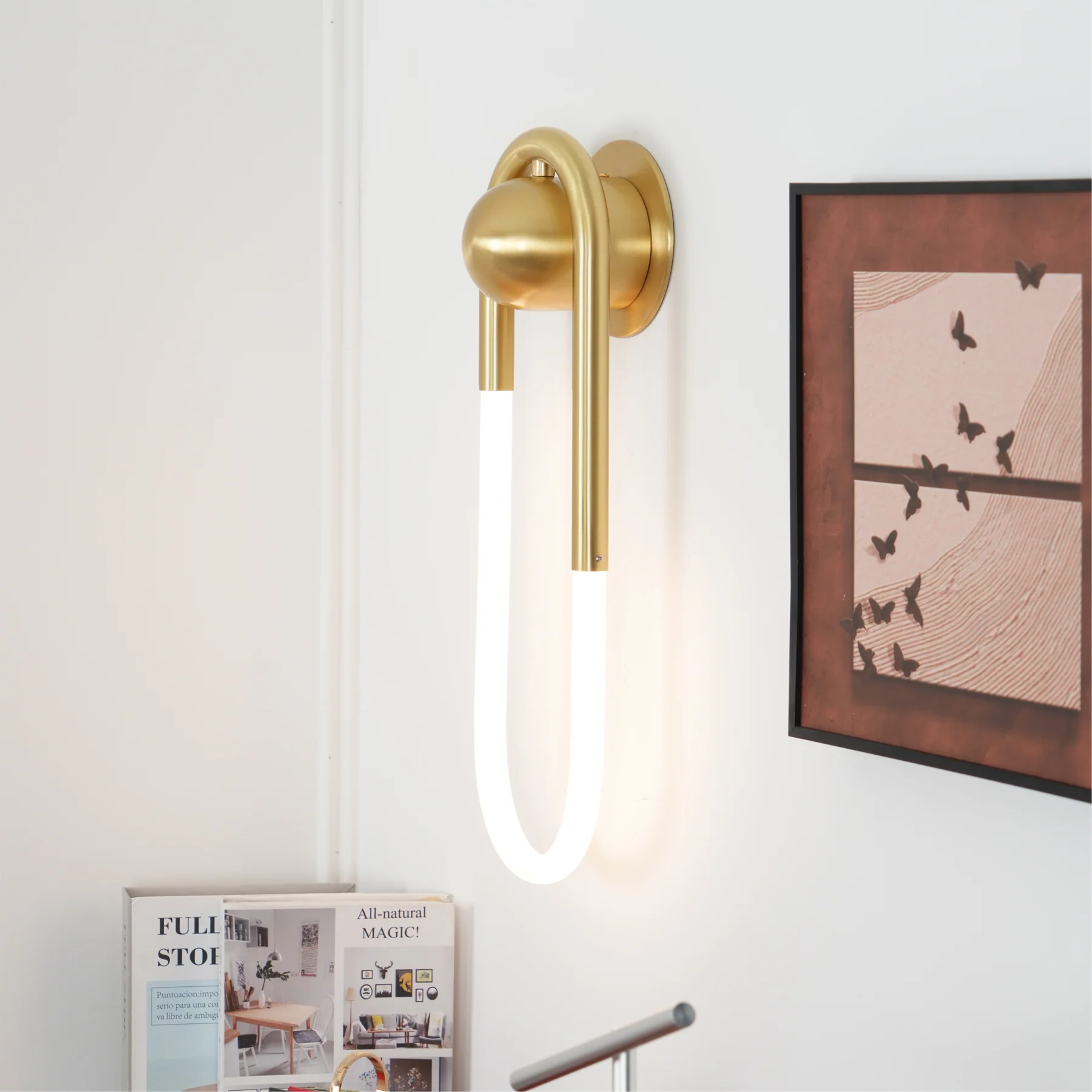 Meza Modern LED Metall Acryl Wandleuchte Schlafzimmer Wohnzimmer Flur
