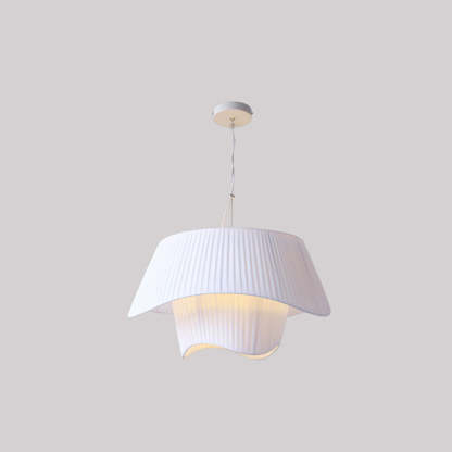 Renée Modern LED Pendelleuchte WeißEsstisch/Wohn/Schlafzimmer änderbarStoff Durchmesser 50/60cm