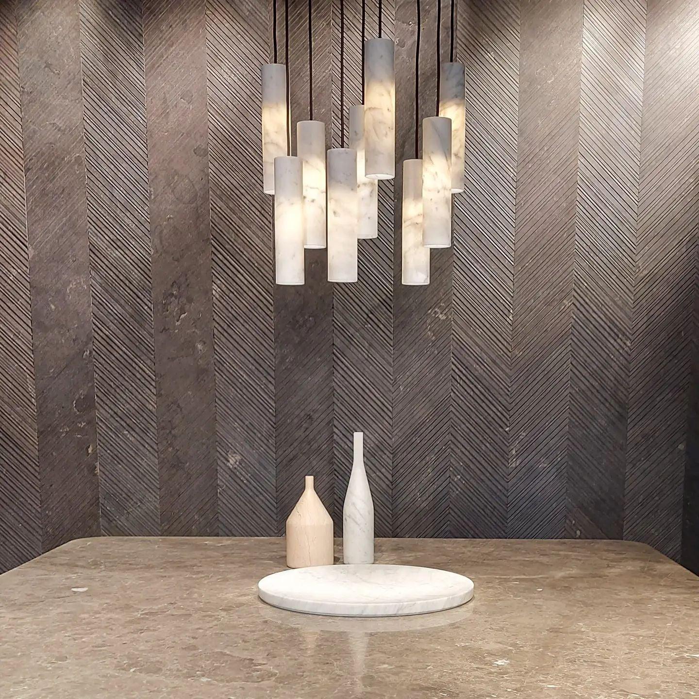 Nyxara Cluster Alabaster Pendelleuchte Treppe-Las Sola