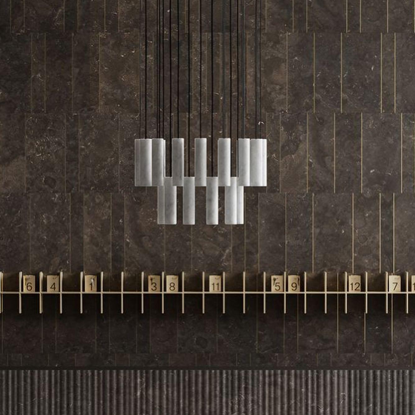 Nyxara Cluster Alabaster Pendelleuchte Treppe-Las Sola