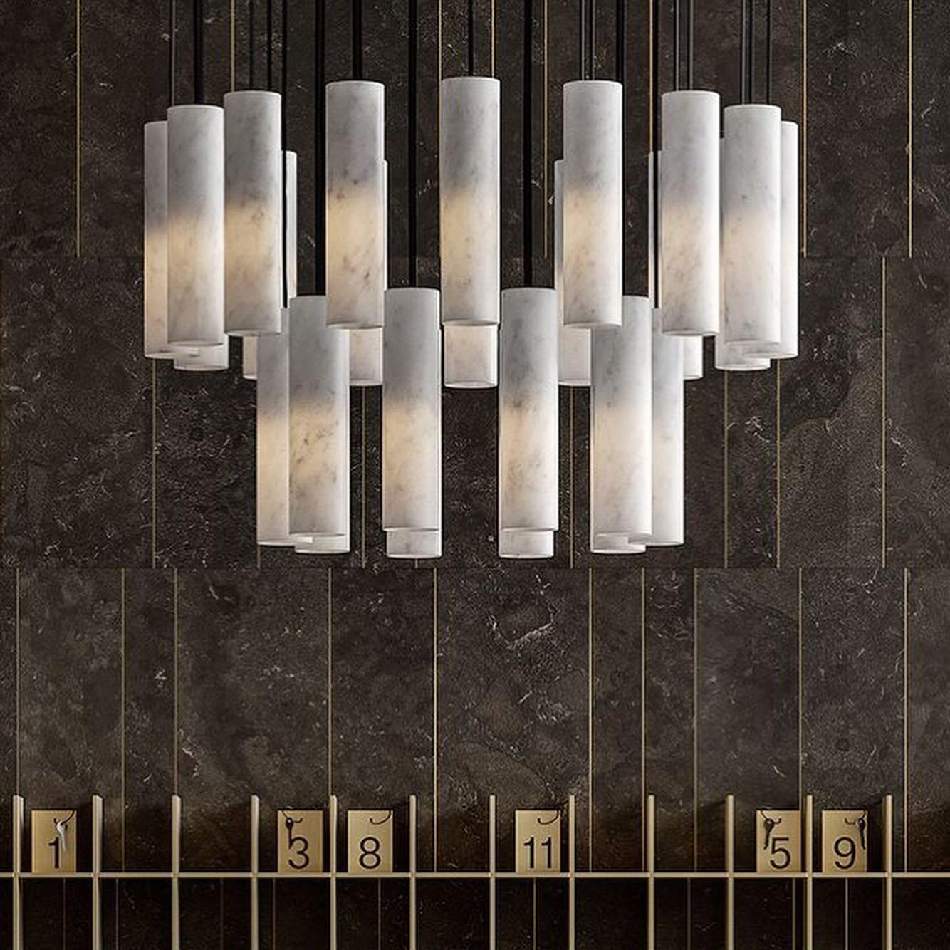 Nyxara Cluster Alabaster Pendelleuchte Treppe-Las Sola