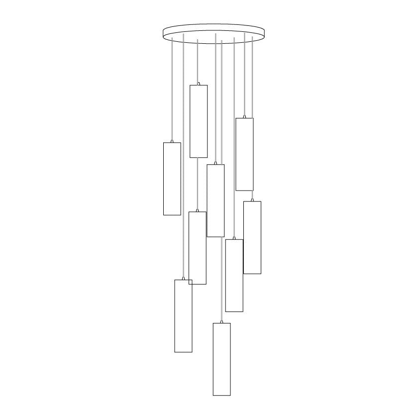 Nyxara Cluster Alabaster Pendelleuchte Treppe-Las Sola