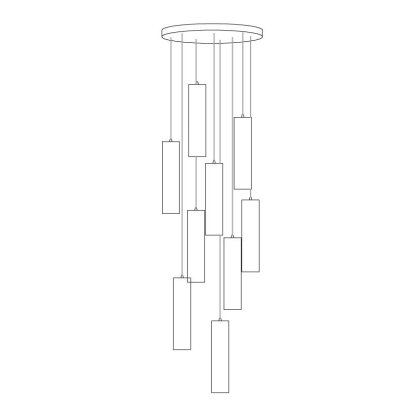 Nyxara Cluster Alabaster Pendelleuchte Treppe-Las Sola